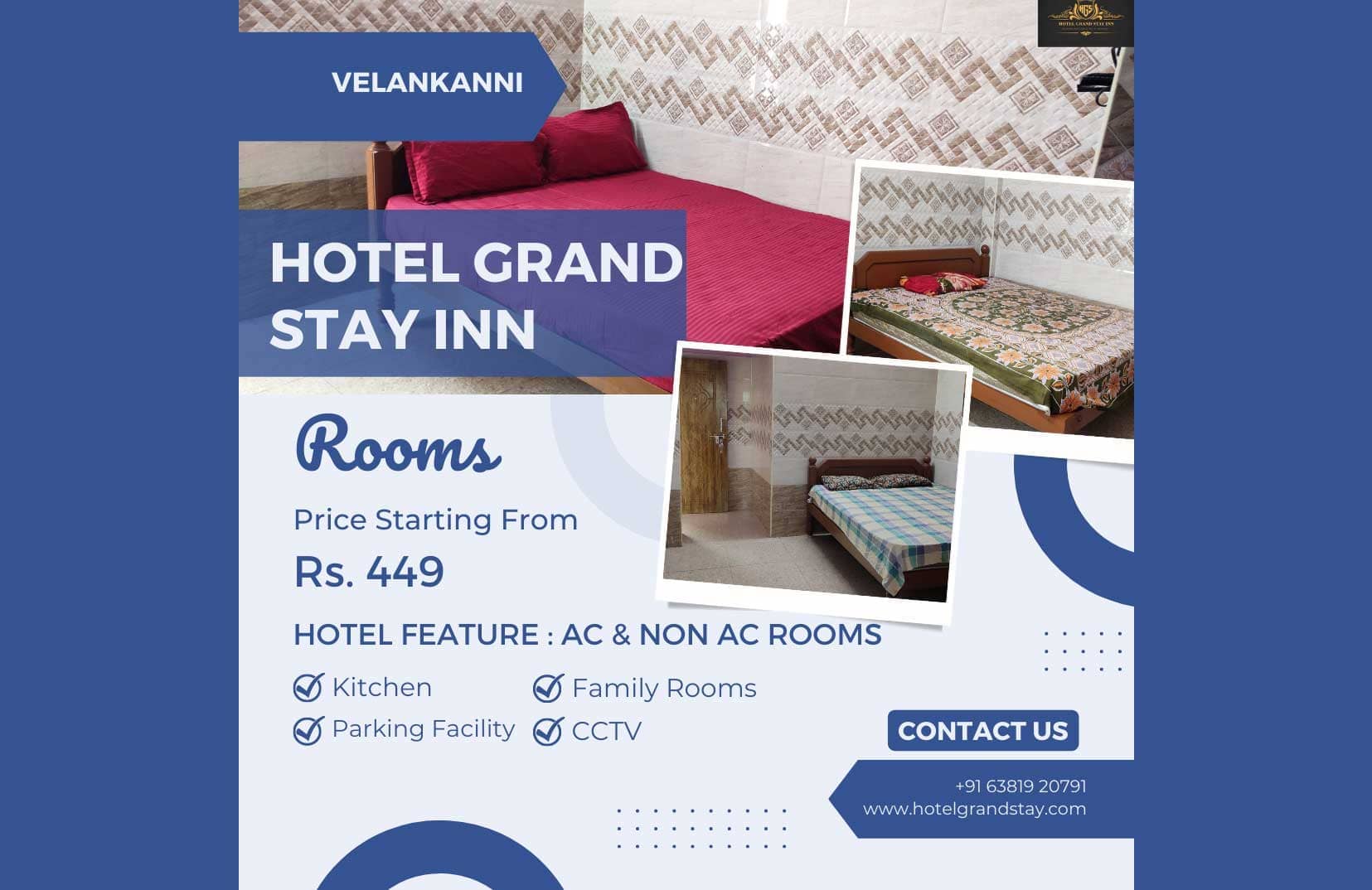 hotel grand stay inn velankanni rooms